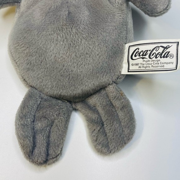 Vintage 1997 Coca-Cola Beanie Plush Seal Wearing Baseball Cap & Holding Coke - Picture 3 of 8